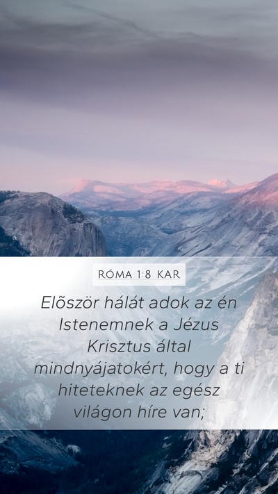 Róma 1:8 KAR Bible Verse Image