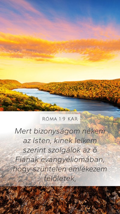 Róma 1:9 KAR Bible Verse Image