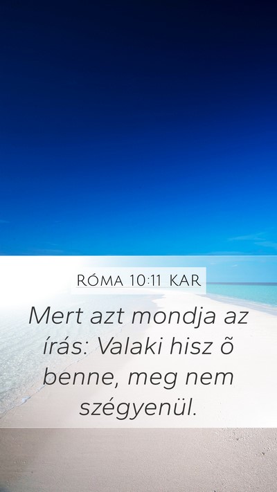 Róma 10:11 KAR Bible Verse Image
