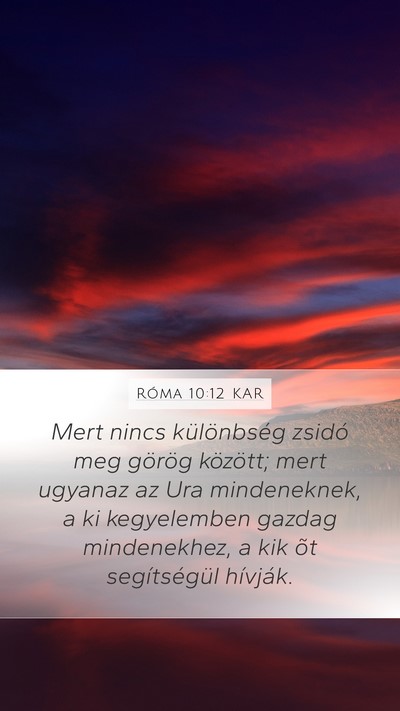 Róma 10:12 KAR Bible Verse Image