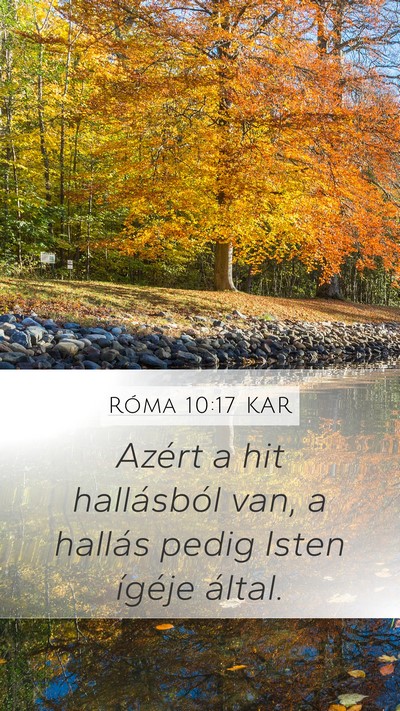 Róma 10:17 KAR Bible Verse Image