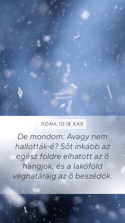 Róma 10:18 KAR Bible Verse Image