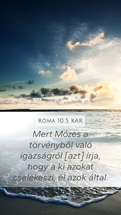 Róma 10:5 KAR Bible Verse Image