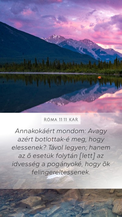 Róma 11:11 KAR Bible Verse Image