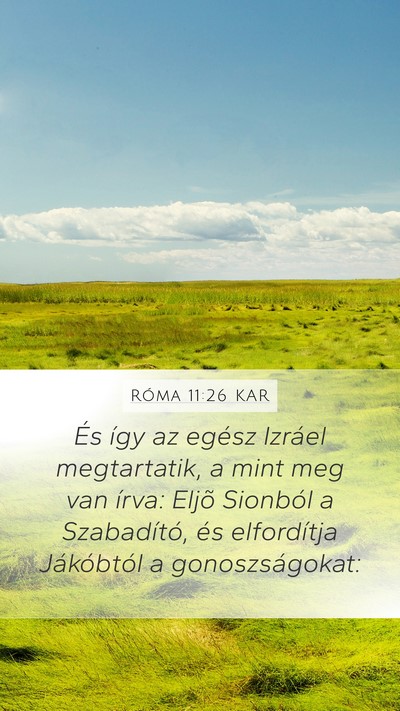 Róma 11:26 KAR Bible Verse Image
