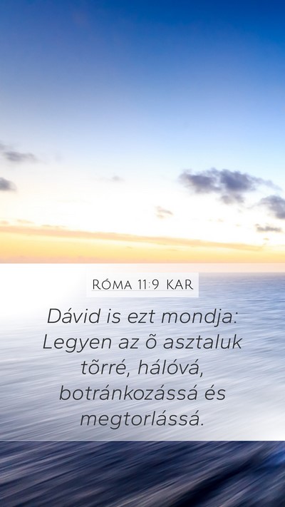 Róma 11:9 KAR Bible Verse Image
