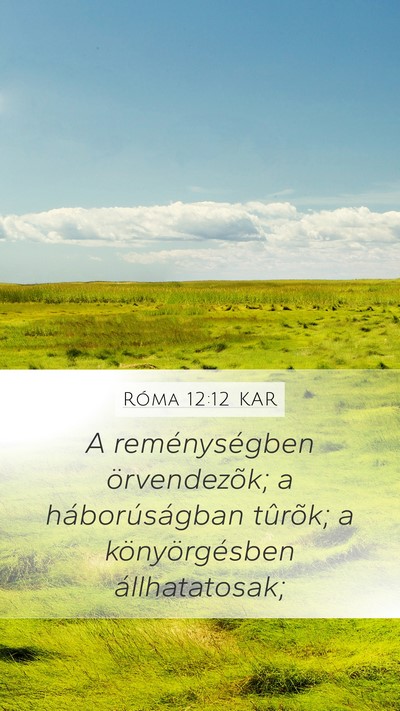 Róma 12:12 KAR Bible Verse Image