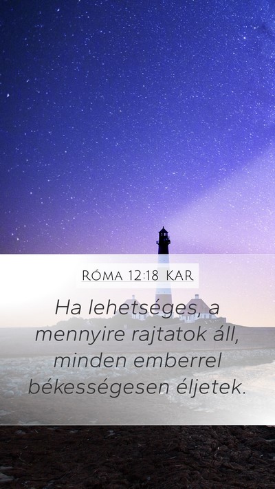 Róma 12:18 KAR Bible Verse Image
