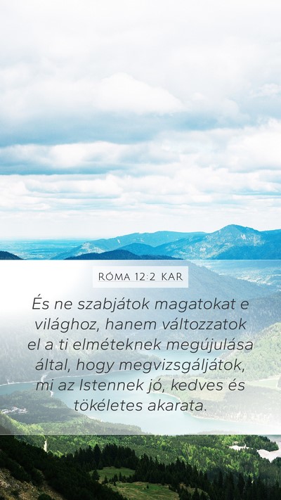 Róma 12:2 KAR Bible Verse Image