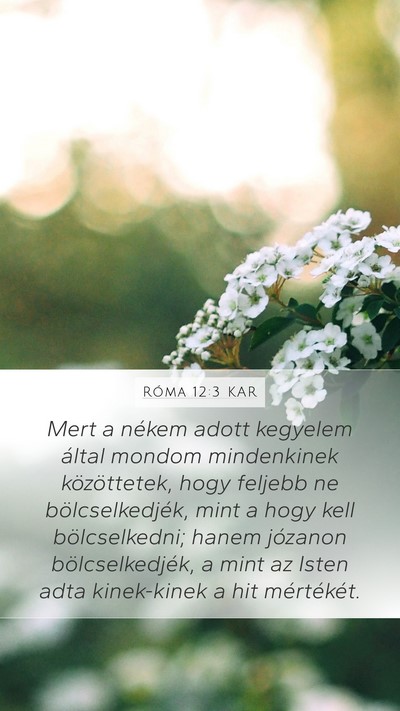 Róma 12:3 KAR Bible Verse Image