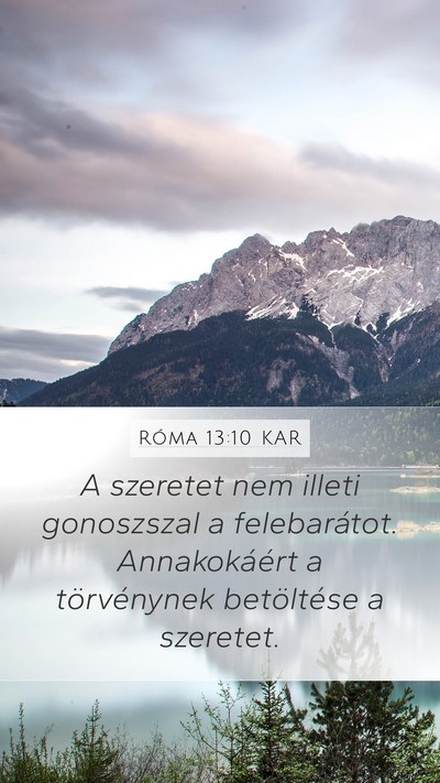 Róma 13:10 KAR Bible Verse Image