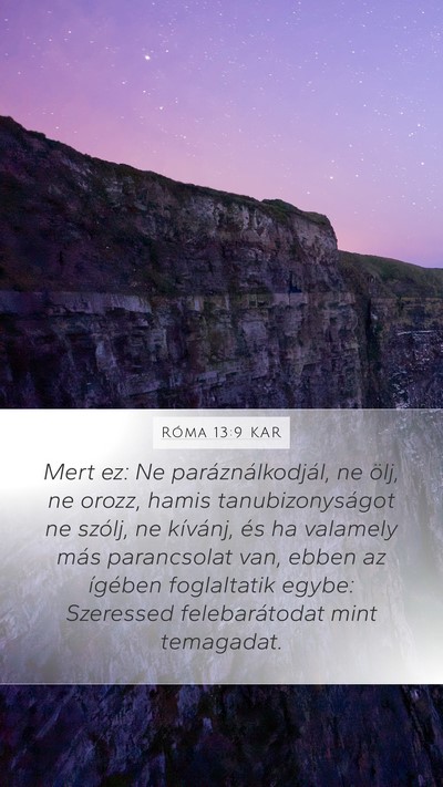 Róma 13:9 KAR Bible Verse Image