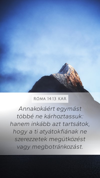 Róma 14:13 KAR Bible Verse Image