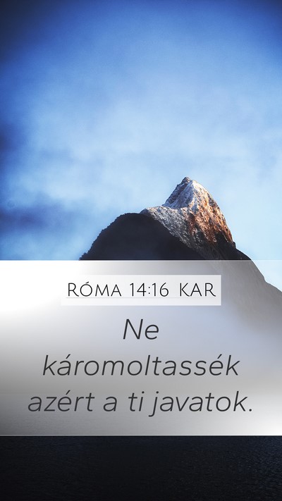 Róma 14:16 KAR Bible Verse Image
