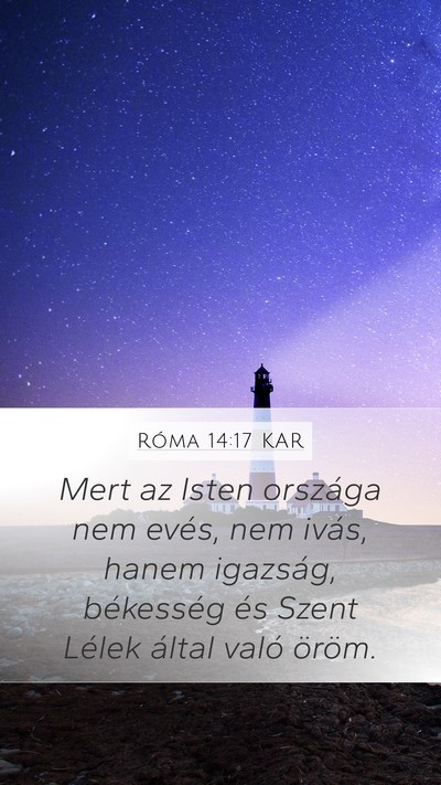 Róma 14:17 KAR Bible Verse Image