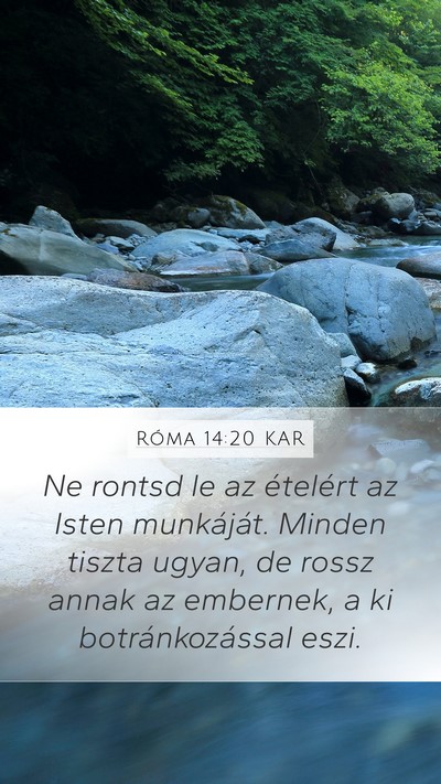 Róma 14:20 KAR Bible Verse Image