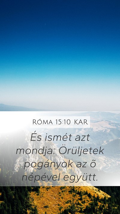 Róma 15:10 KAR Bible Verse Image