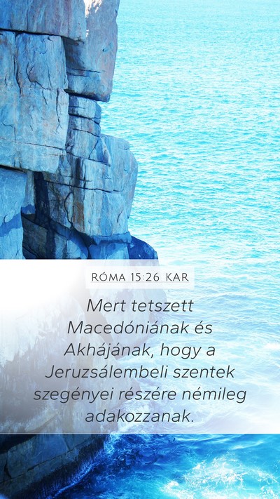 Róma 15:26 KAR Bible Verse Image