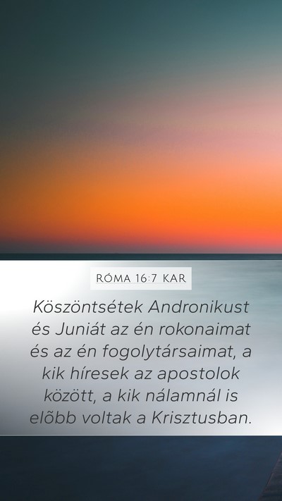 Róma 16:7 KAR Bible Verse Image