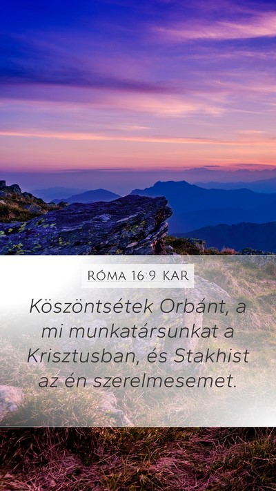 Róma 16:9 KAR Bible Verse Image