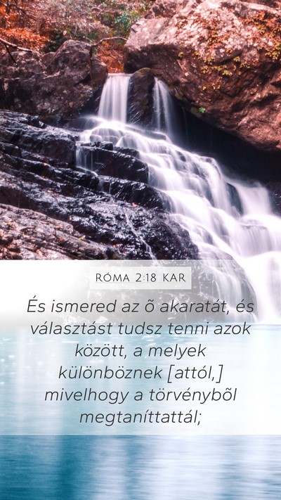 Róma 2:18 KAR Bible Verse Image