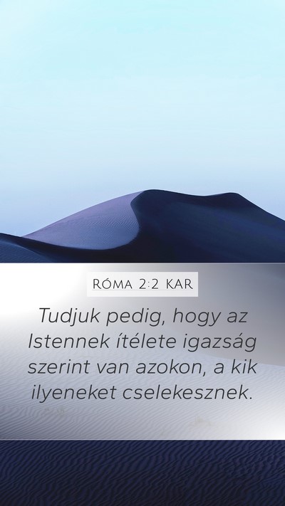 Róma 2:2 KAR Bible Verse Image