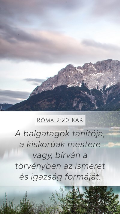 Róma 2:20 KAR Bible Verse Image