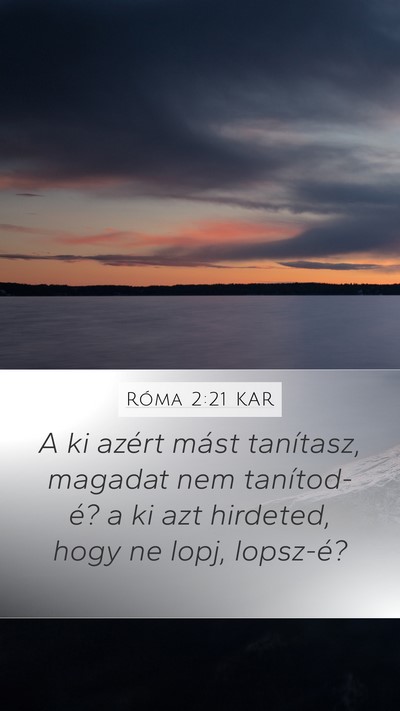 Róma 2:21 KAR Bible Verse Image