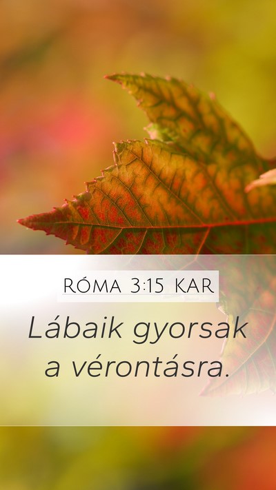 Róma 3:15 KAR Bible Verse Image