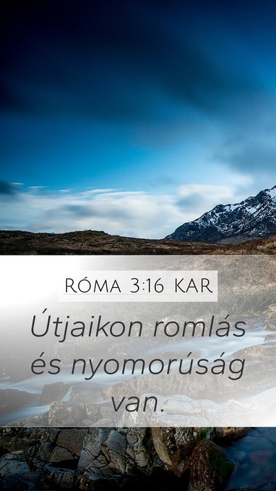Róma 3:16 KAR Bible Verse Image