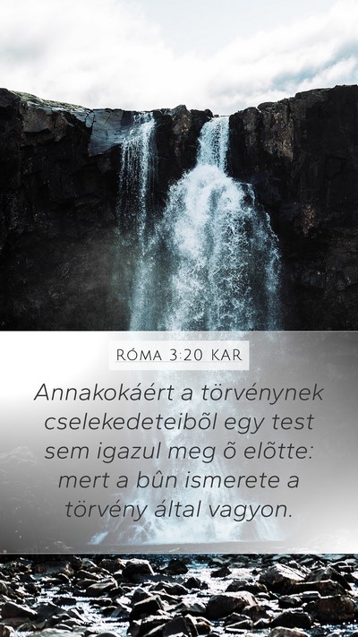 Róma 3:20 KAR Bible Verse Image