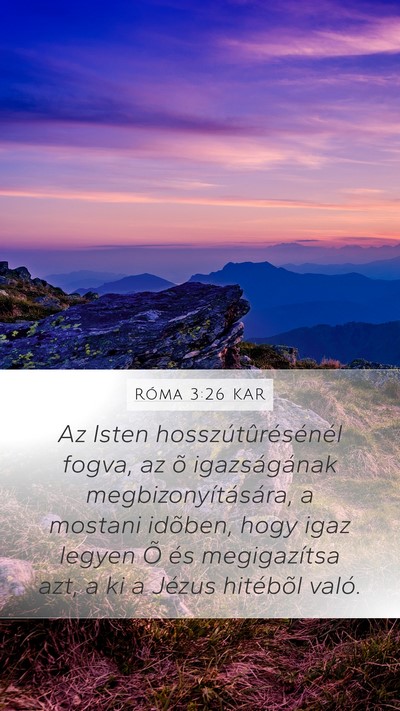 Róma 3:26 KAR Bible Verse Image