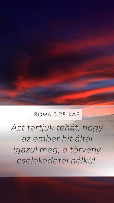 Róma 3:28 KAR Bible Verse Image