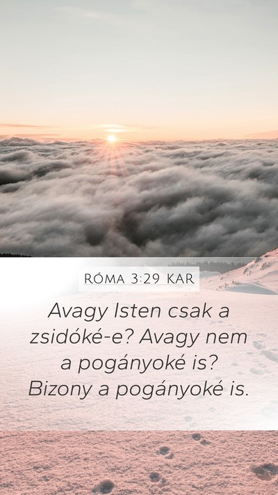 Róma 3:29 KAR Bible Verse Image