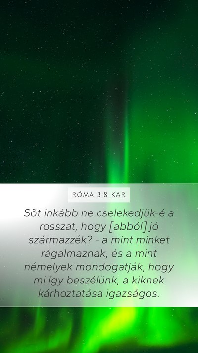 Róma 3:8 KAR Bible Verse Image