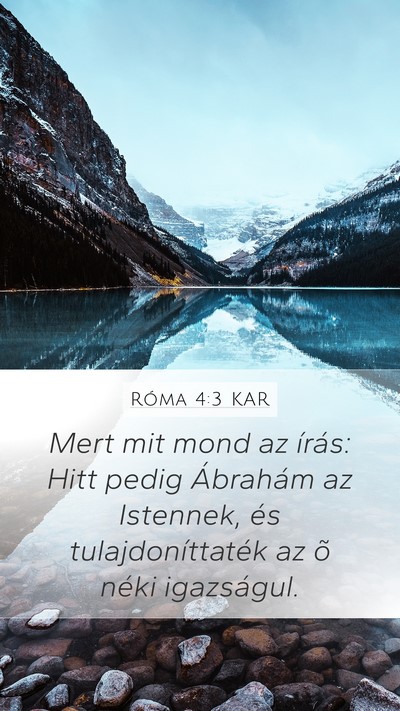 Róma 4:3 KAR Bible Verse Image