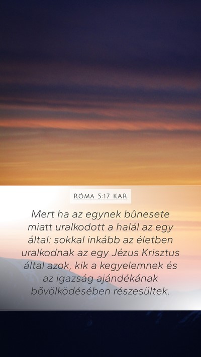 Róma 5:17 KAR Bible Verse Image