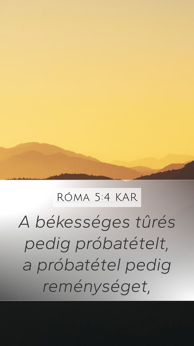 Róma 5:4 KAR Bible Verse Image