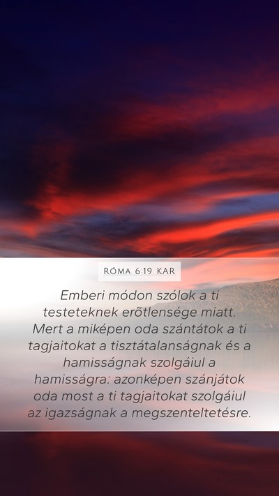 Róma 6:19 KAR Bible Verse Image