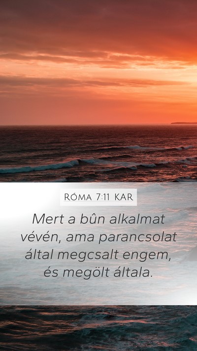 Róma 7:11 KAR Bible Verse Image