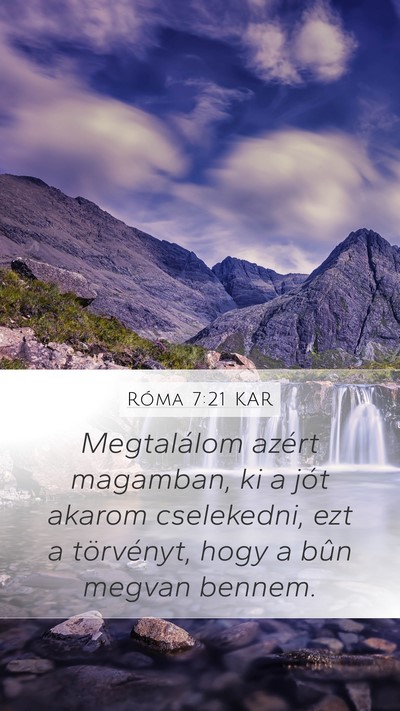 Róma 7:21 KAR Bible Verse Image