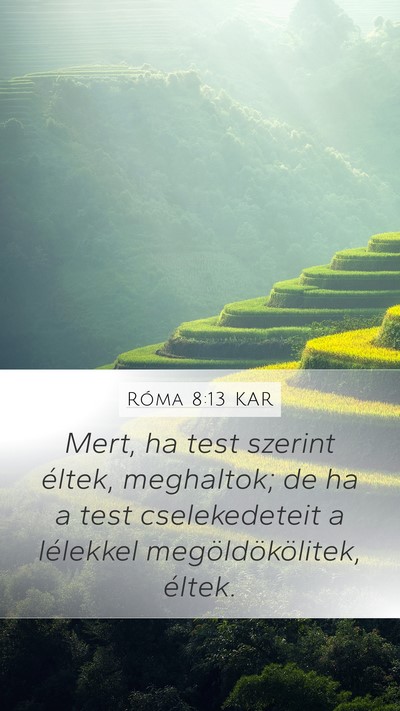 Róma 8:13 KAR Bible Verse Image
