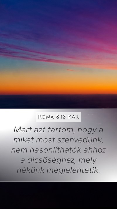 Róma 8:18 KAR Bible Verse Image