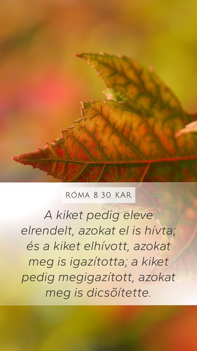 Róma 8:30 KAR Bible Verse Image