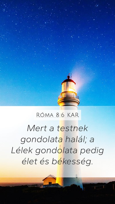 Róma 8:6 KAR Bible Verse Image