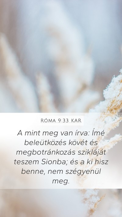 Róma 9:33 KAR Bible Verse Image