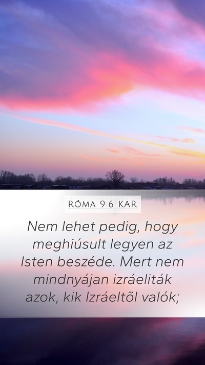 Róma 9:6 KAR Bible Verse Image