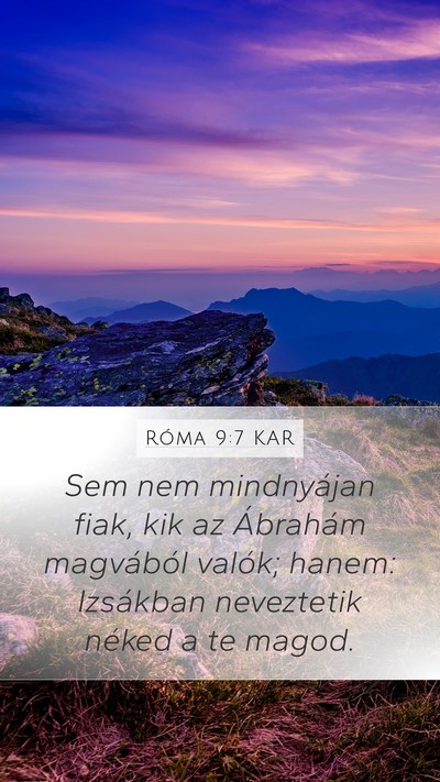 Róma 9:7 KAR Bible Verse Image