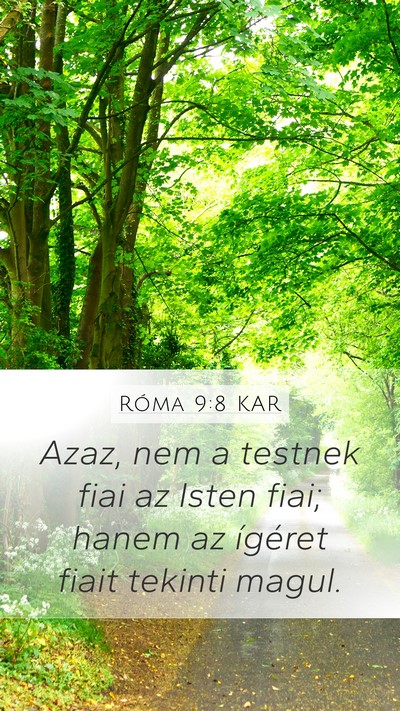 Róma 9:8 KAR Bible Verse Image