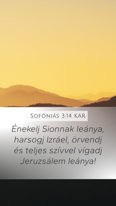 Sofóniás 3:14 KAR Bible Verse Image